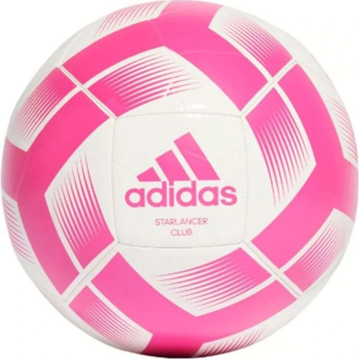 Мяч футбольный Adidas Starlancer Club IB7719 размер 5, бело-розовый