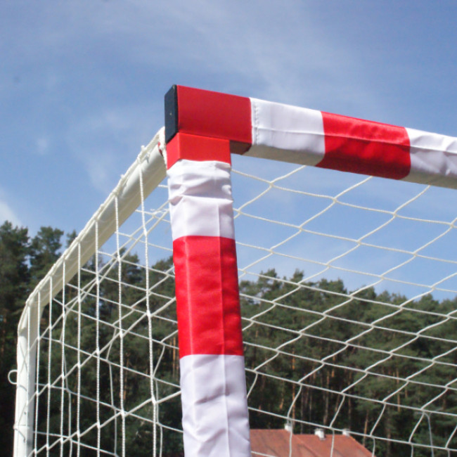 Ворота футбольные Hudora Allround 300x200 см, красно-белые.