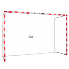 Ворота футбольные Hudora Allround 300x200 см, красно-белые.