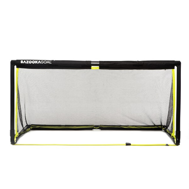Ворота футбольные BAZOOKAGOAL XL 180x90, черно-желтые