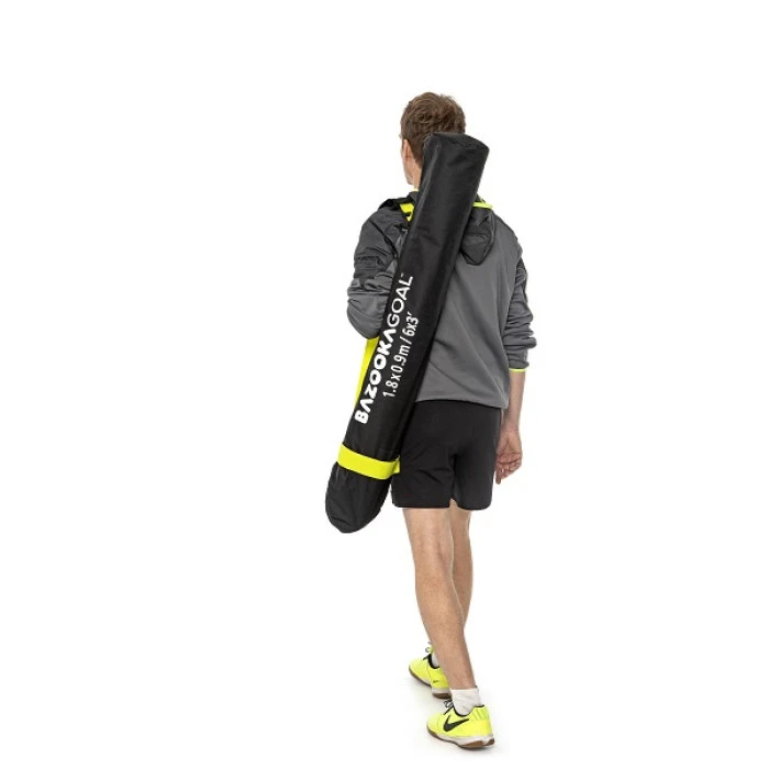 Ворота футбольные BAZOOKAGOAL XL 180x90, черно-желтые