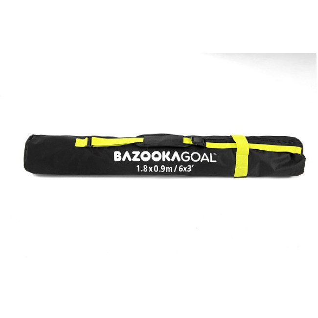 Ворота футбольные BAZOOKAGOAL XL 180x90, черно-желтые