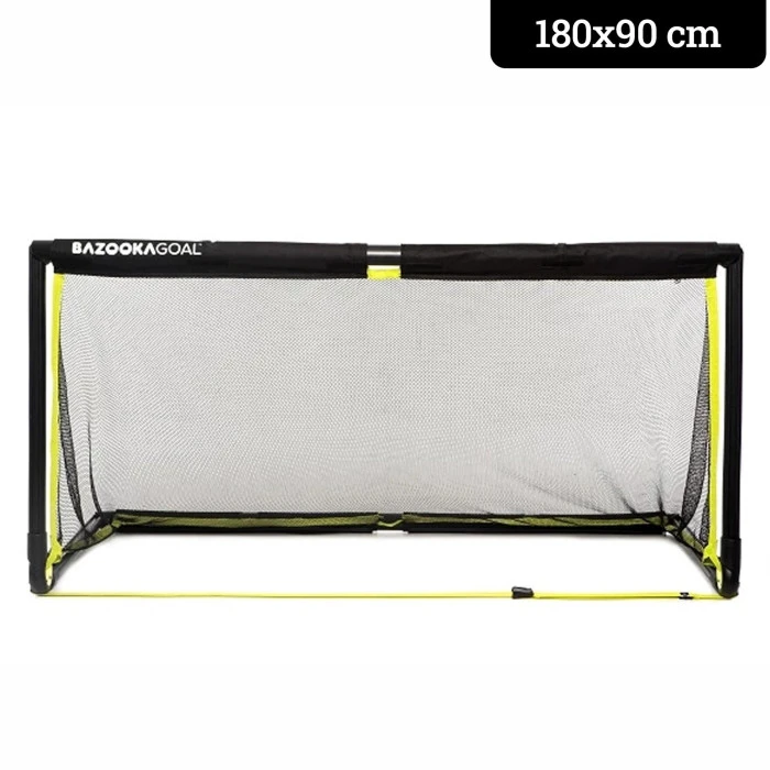 Ворота футбольные BAZOOKAGOAL XL 180x90, черно-желтые