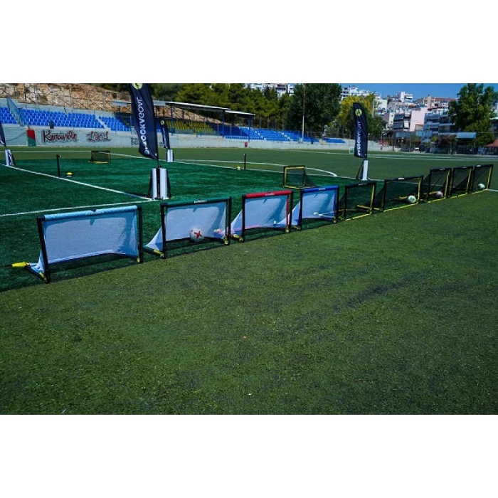 Ворота футбольные BAZOOKAGOAL XL 180x90, черно-желтые