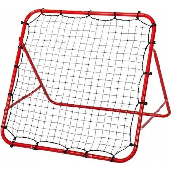 Сітка тренувальна для футболу Korbi Foldable 100 х 100 см, червоно-чорна