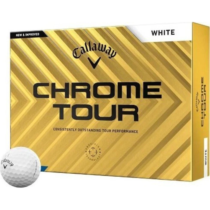 М'ячі для гольфу Callaway Chrome Tour 12 шт, білі
