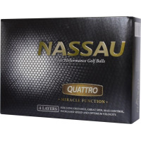 Мячи для гольфа Nassau Quattro 12 шт, белые