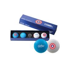 М'ячі для гольфу Volvik Marvel Capitan America 4 шт, блакитно-сірі