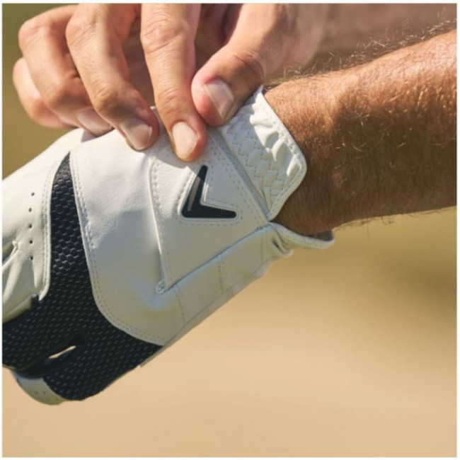 Рукавички для гольфу Callaway Weather Spann MLH р. S 2 шт, біло-чорні