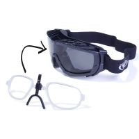 Окуляри захисні з ущільнювачем Global Vision Ballistech-1+RX Anti-Fog, сірі