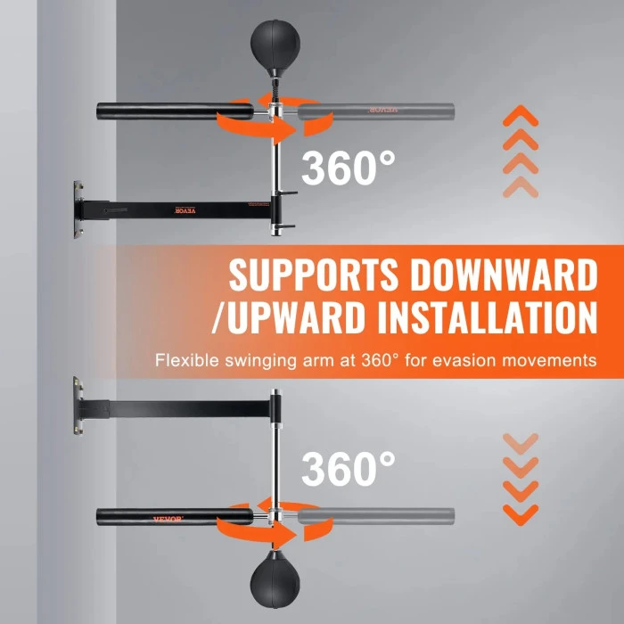 Настенный боксерский гриф VEVOR, черный