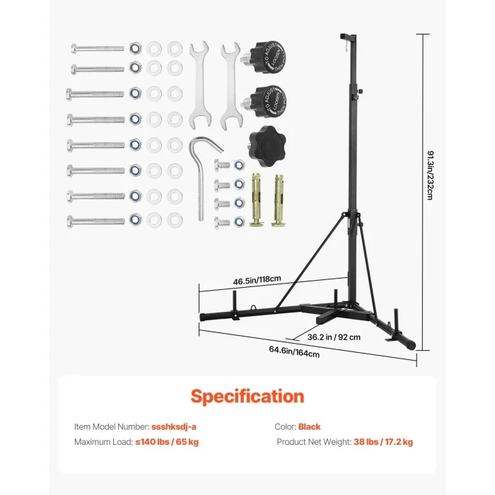 Стійка для боксерського мішка VEVOR, чорна