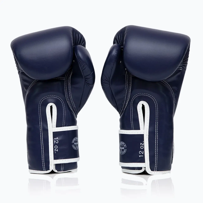 Перчатки боксерские с бинтами Fairtex BGV14 10 унций, темно-синие