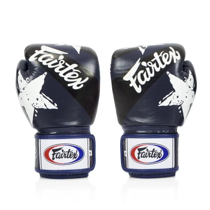 Перчатки боксерские Fairtex BGV1 Nation Print 10 унций, темно-синие