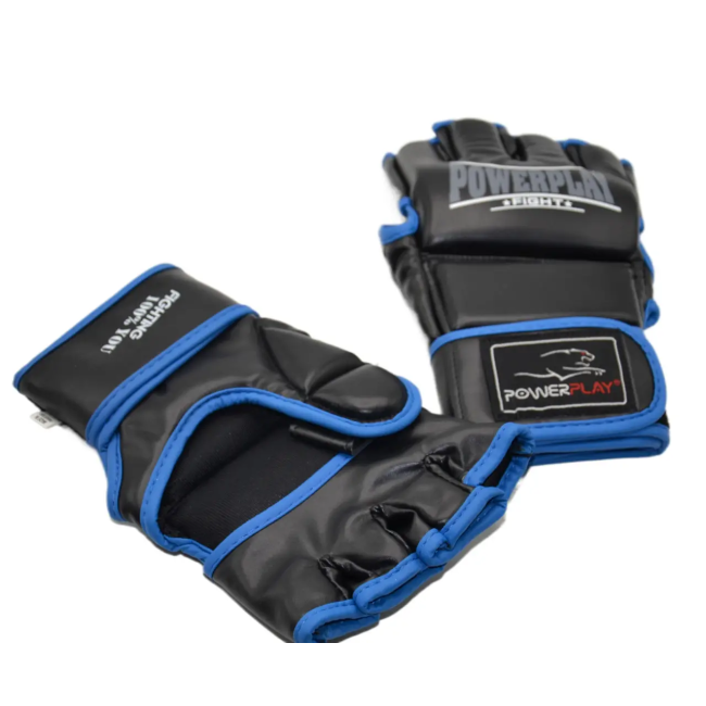 Перчатки MMA PowerPlay 3058 размер M, черно-синие