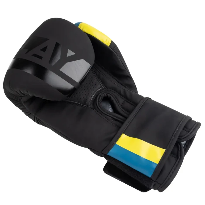 Перчатки боксерские PowerPlay 3021 Ukraine размер 16 унций, черный
