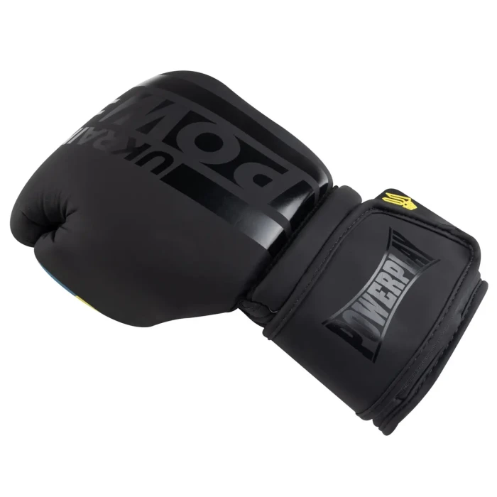 Перчатки боксерские PowerPlay 3021 Ukraine размер 16 унций, черный