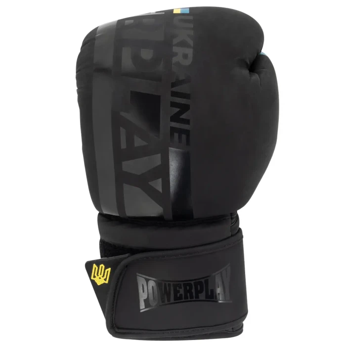 Перчатки боксерские PowerPlay 3021 Ukraine размер 16 унций, черный