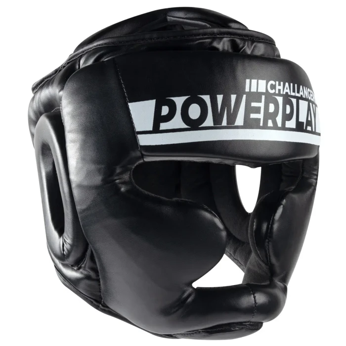 Шлем боксерский закрытый PowerPlay 3048 размер L, черно-белый