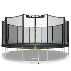 Батут Zipro Jump Pro з зовнішньою сіткою 16 футів 496 см чорно-зелений