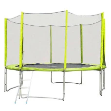 Батут inSPORTline Froggy PRO з зовнішньою сіткою 366 см жовтий