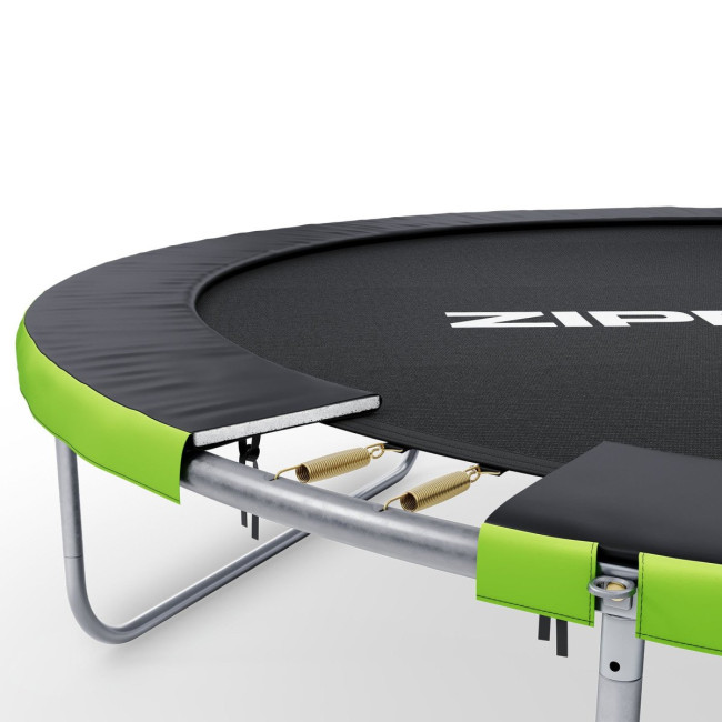 Батут Zipro Jump Pro с внутренней сеткой 12 футов 374 см черно-зеленый