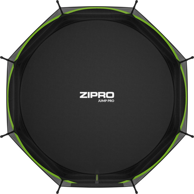 Батут Zipro Jump Pro с внутренней сеткой 12 футов 374 см черно-зеленый