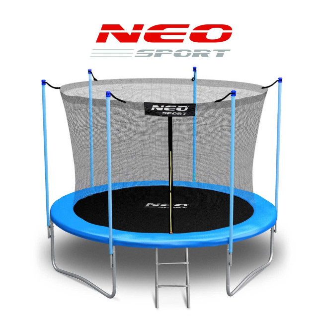 Батут Neo-Sport NS-08W181 с внутренней сеткой 8 футов 252 см голубой