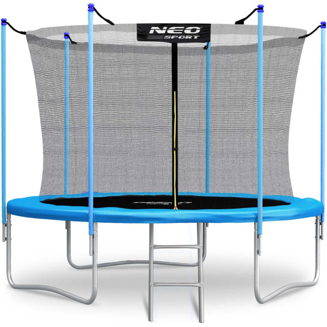 Батут Neo-Sport NS-08W181 с внутренней сеткой 8 футов 252 см голубой