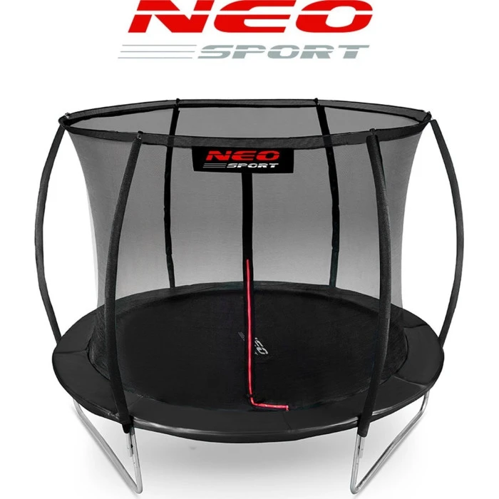 Батут Neo-Sport с внутренней сеткой 10 футов 312 см черный