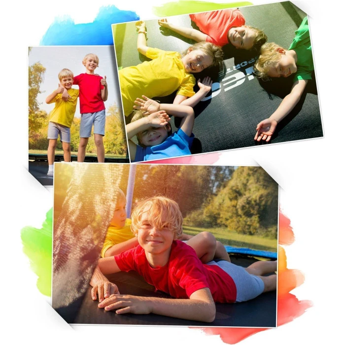 Батут Neo-Sport с внутренней сеткой 10 футов 312 см черный