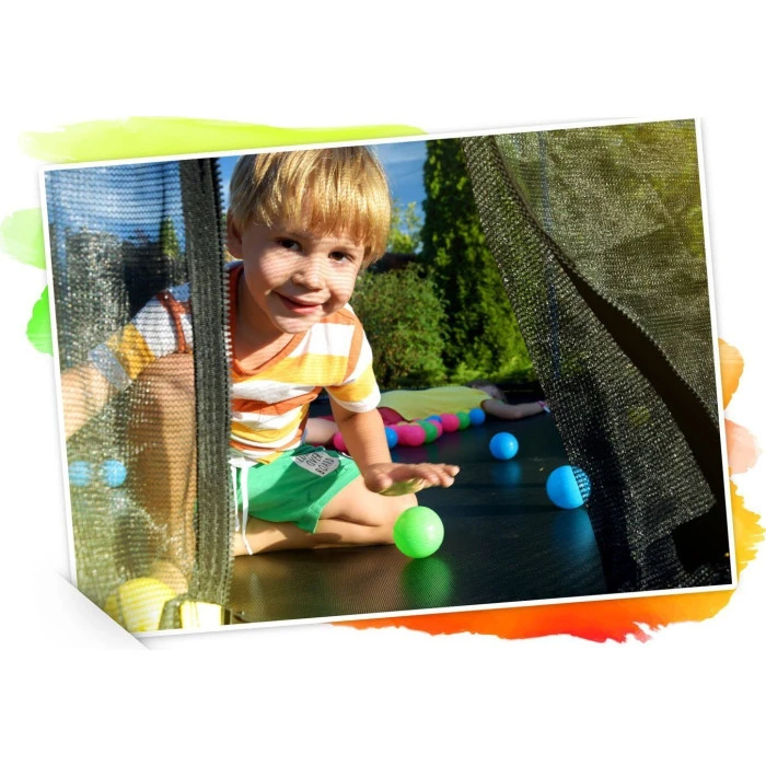 Батут Neo-Sport с внутренней сеткой 10 футов 312 см черный