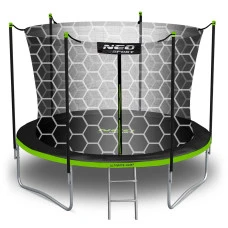 Батути Neo-Sport з внутрішньою сіткою 6 футів 183 см чорно-зелений