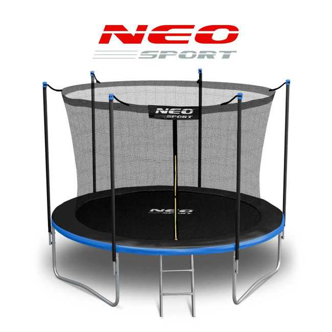 Батут Neo-Sport NS-06W241 з зовнішньою сіткою 6 футів 183 см чорно-синій