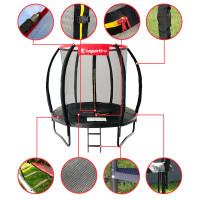 Батут inSPORTline Flea PRO с внутренней сеткой 183 см черный