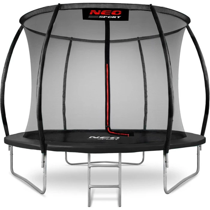 Батут Neo-Sport з внутрішньою сіткою 8,5 футів 252 см чорний