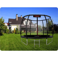 Батут Neo-Sport з внутрішньою сіткою 8,5 футів 252 см чорний