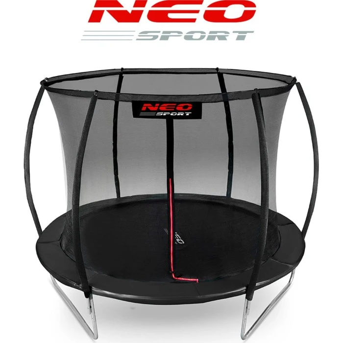 Батут Neo-Sport з внутрішньою сіткою 8,5 футів 252 см чорний