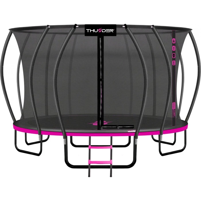 Батут THUNDER INSIDE ULTRA с внутренней сеткой 16 футов 490 см черно-розовый