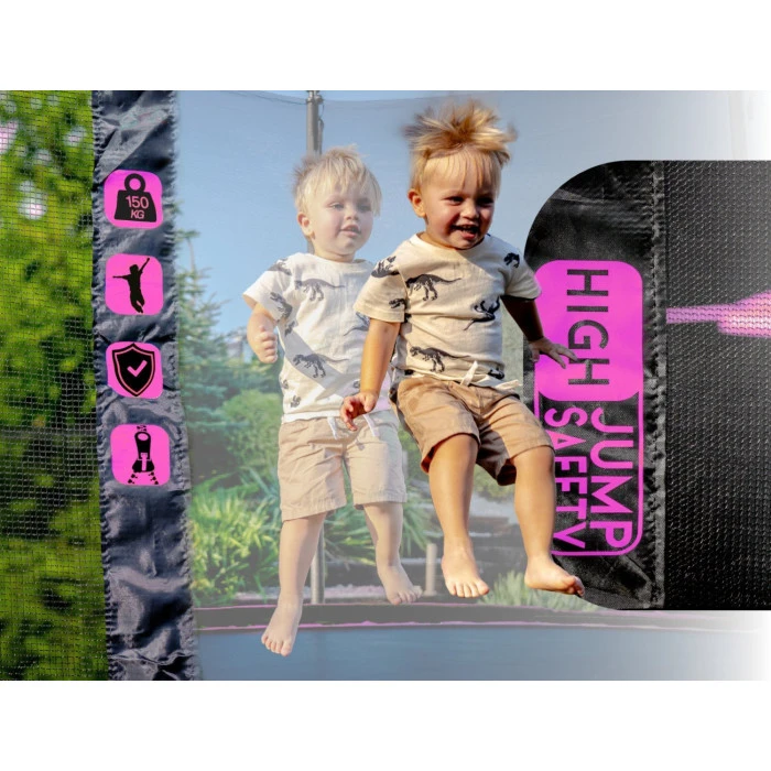 Батут THUNDER INSIDE ULTRA с внутренней сеткой 16 футов 490 см черно-розовый