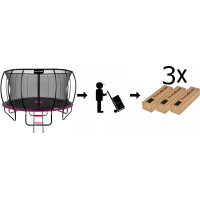 Батут THUNDER INSIDE ULTRA з внутрішньою сіткою 16 футів 490 см чорно-рожевий