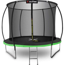 Батут OUTTEC Pumpkin с внутренней сеткой 8 футов 252 см черно-зеленый