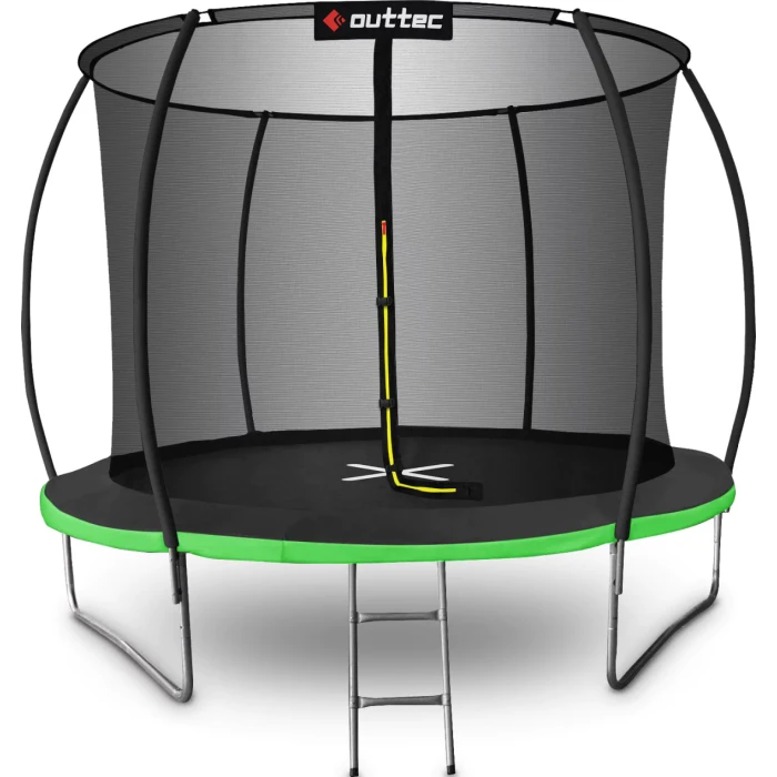 Батут OUTTEC Pumpkin с внутренней сеткой 8 футов 252 см черно-зеленый