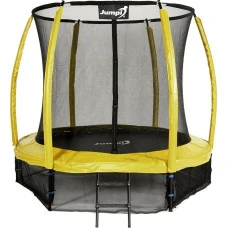 Батут Jumpi Maxy Comfort Plus с внутренней сеткой 8,5 фута 252 см желтый