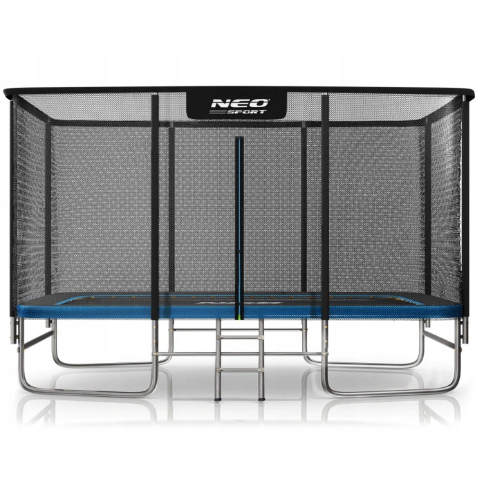 Батут Neo-Sport с наружной сеткой 14 x 10 футов 427 x 305 см, черно-синий