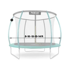 Запасна планка типу C для батута 8-14 футів Neo-Sport зелена