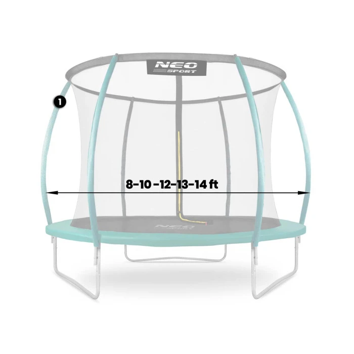 Запасная планка типа C для батута 8-14 футов Neo-Sport зеленая