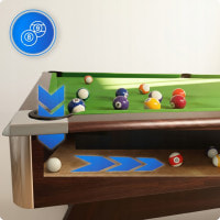 Бильярдный стол THUNDER BOLD-BROWN 7FT, 214 х 122 х 81 см