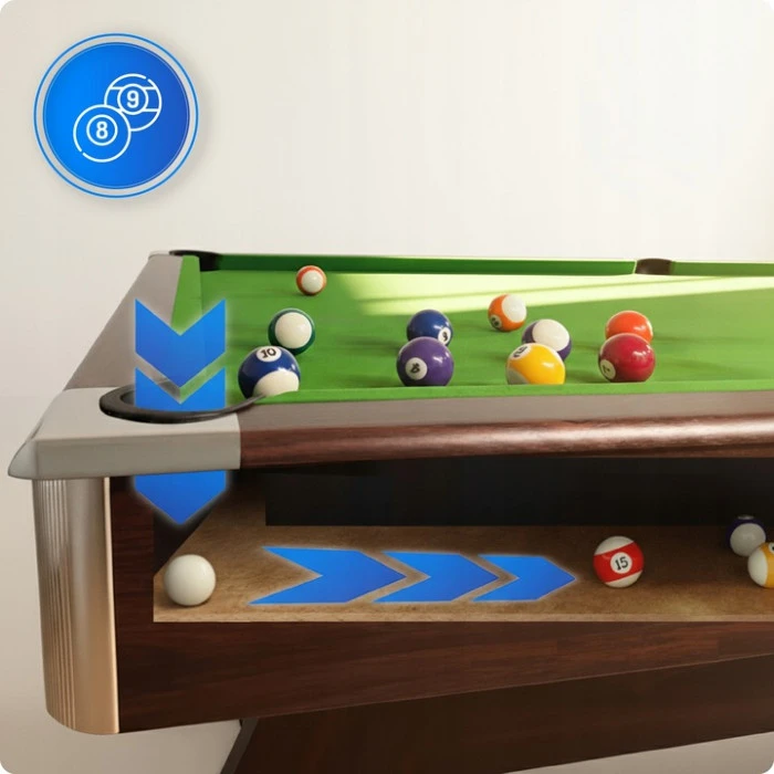 Бильярдный стол THUNDER BOLD-BROWN 7FT, 214 х 122 х 81 см