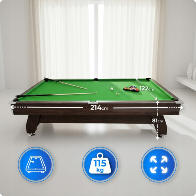 Бильярдный стол THUNDER BOLD-BROWN 7FT, 214 х 122 х 81 см